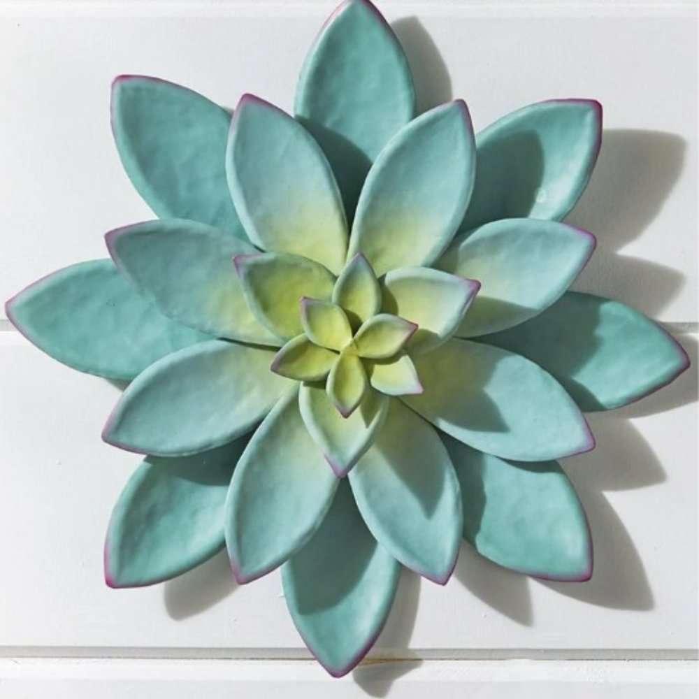 Green Lotus Metal Wall Flower (Brand New)